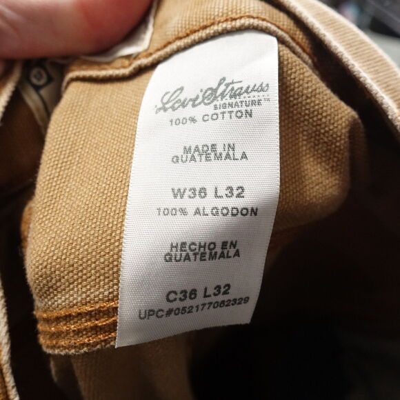 LEVI'S LEVI STRAUSS SIGNATURE WORKWEAR FIT DUCK CANVAS DOUBLE KNEE PANTS 36X32 - Picture 16 of 16